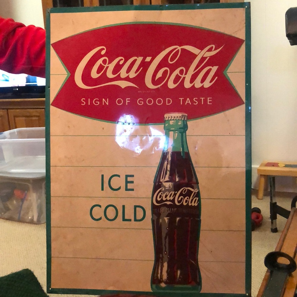 Vintage Coca Cola metal sign